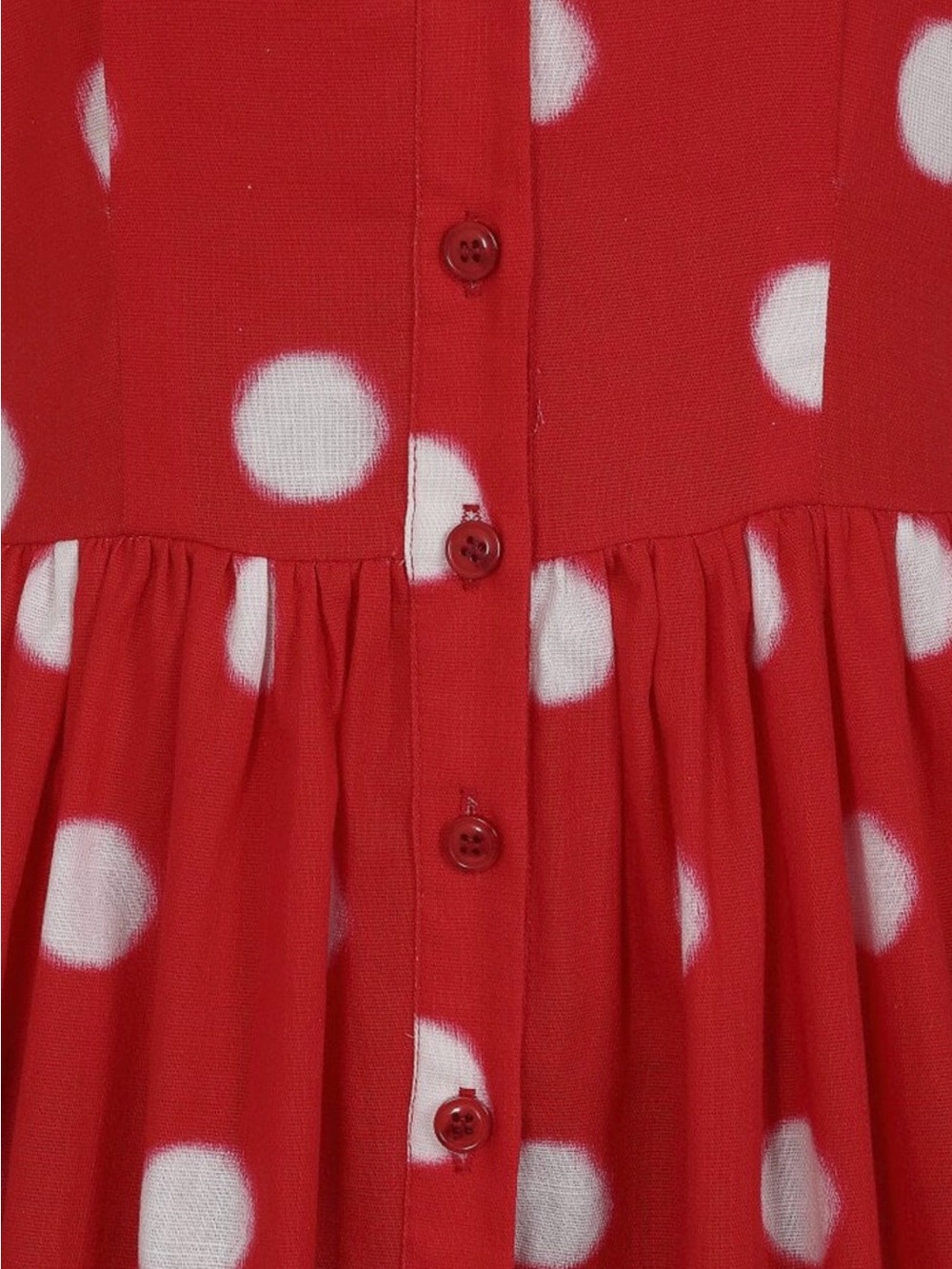 Collectif Red and White Polka Dot Vintage-Style Dress - Picture 4 of 11